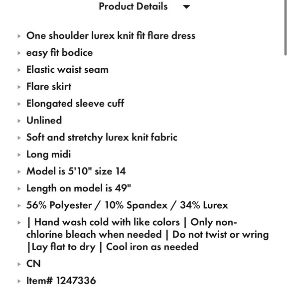 NWT Eloquii Sparkly One Shoulder Dress - Picture 9 of 9